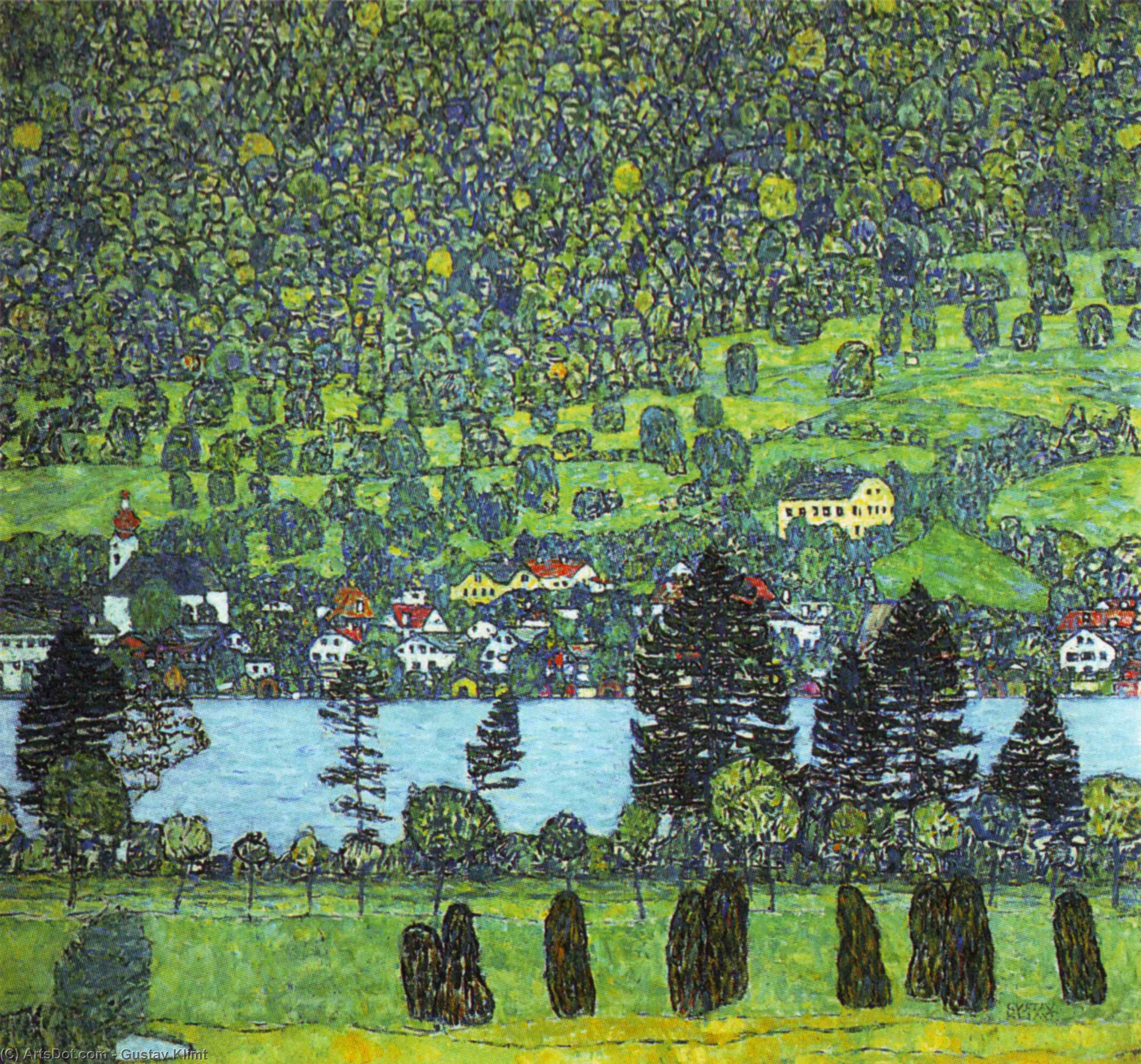 Montaña Inclinada En Unterach — Gustav Klimt