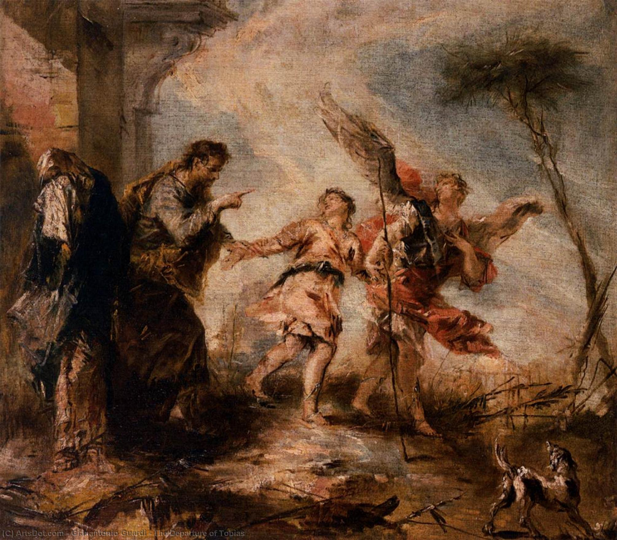 The Departure Of Tobias — Gianantonio Guardi