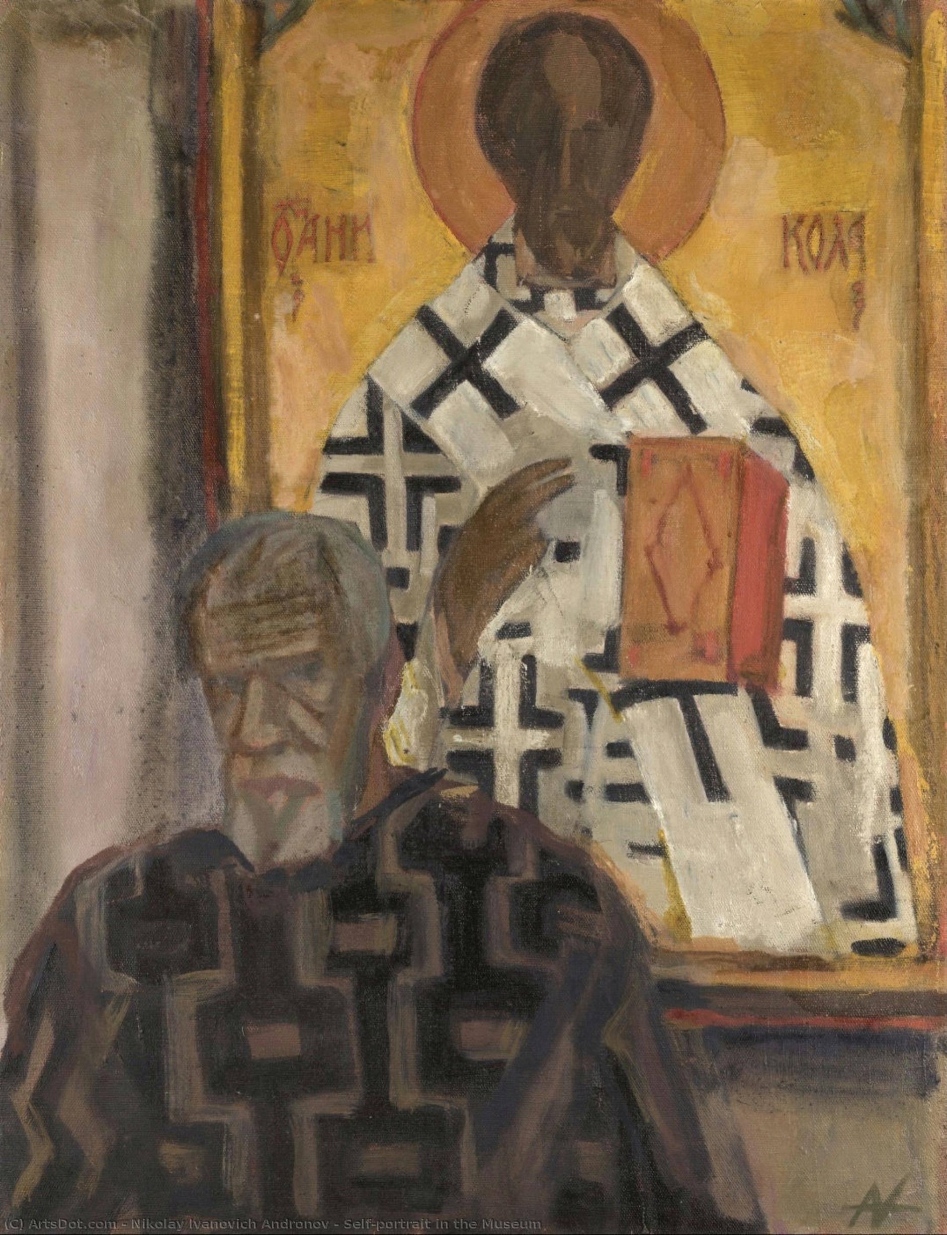 Self-portrait In The Museum — Nikolay Ivanovich Andronov