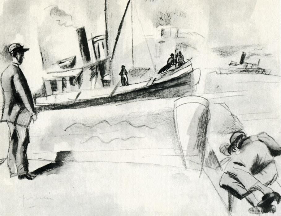 In The Harbor Of Marseille — Julius Mordecai Pincas