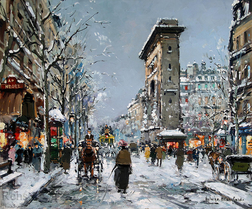 Porte St. Denis, Winter — Antoine Blanchard