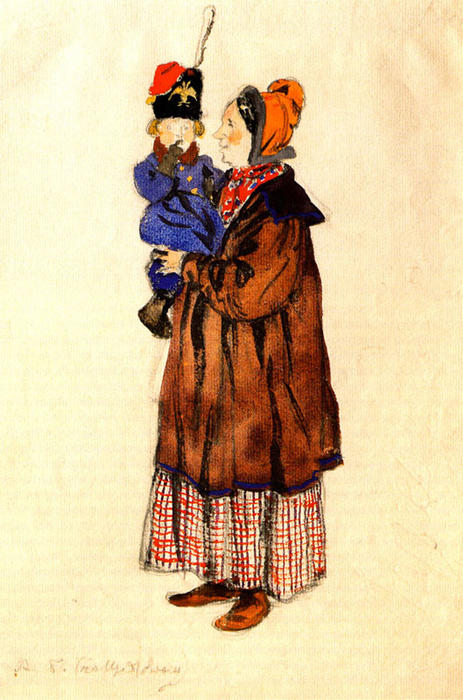 Nurse And Child. Costume Design — Alexandre Benois