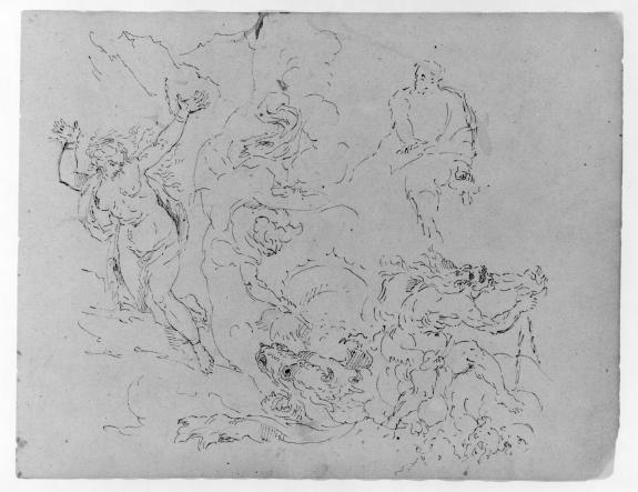 Perseus And Andromeda; Hercules Wrestling Nemion Lion — Thomas Sully