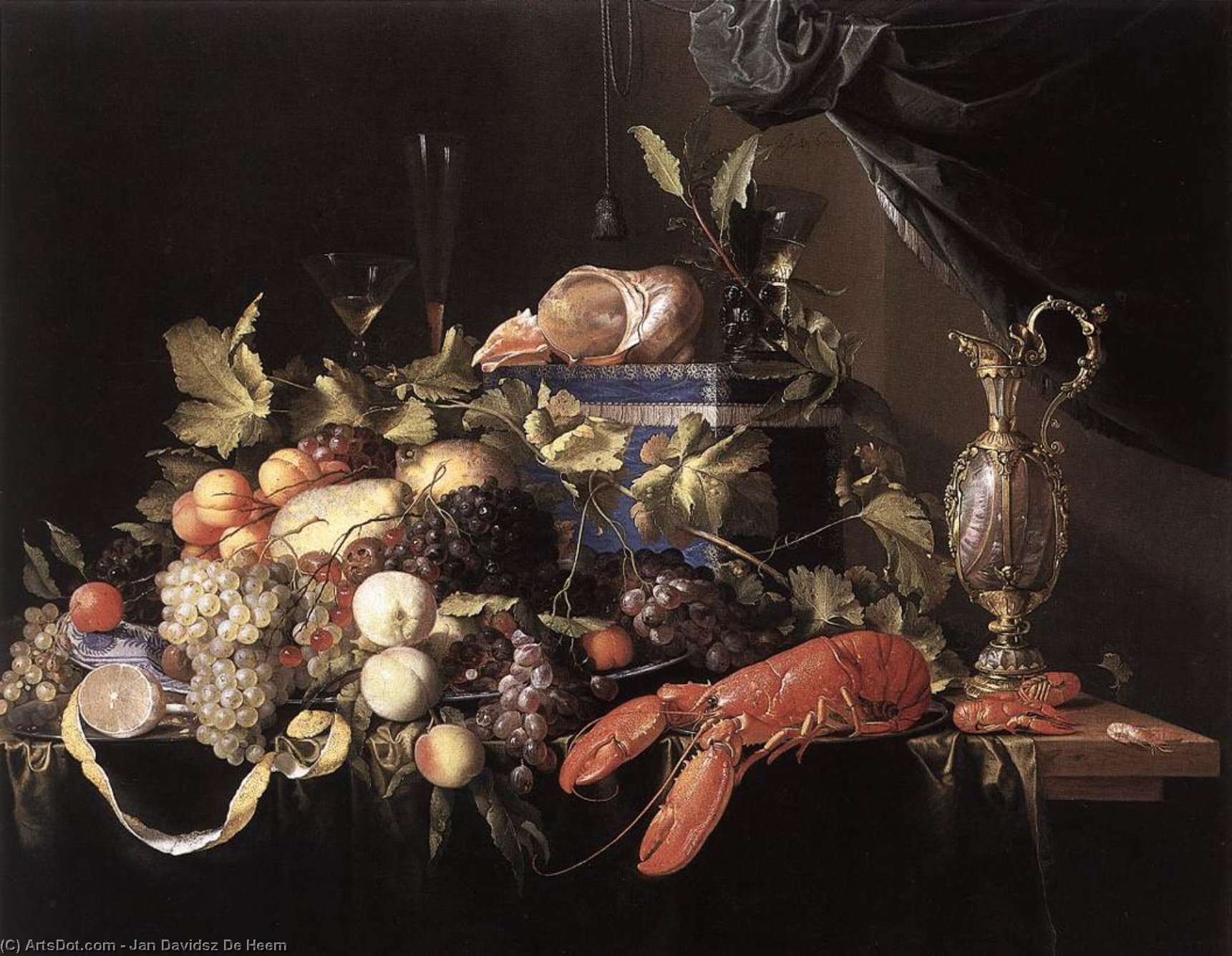 Still-life With Fruit And Lobster — ヤン・ダヴィドスゾーン・デ・ヘーム
