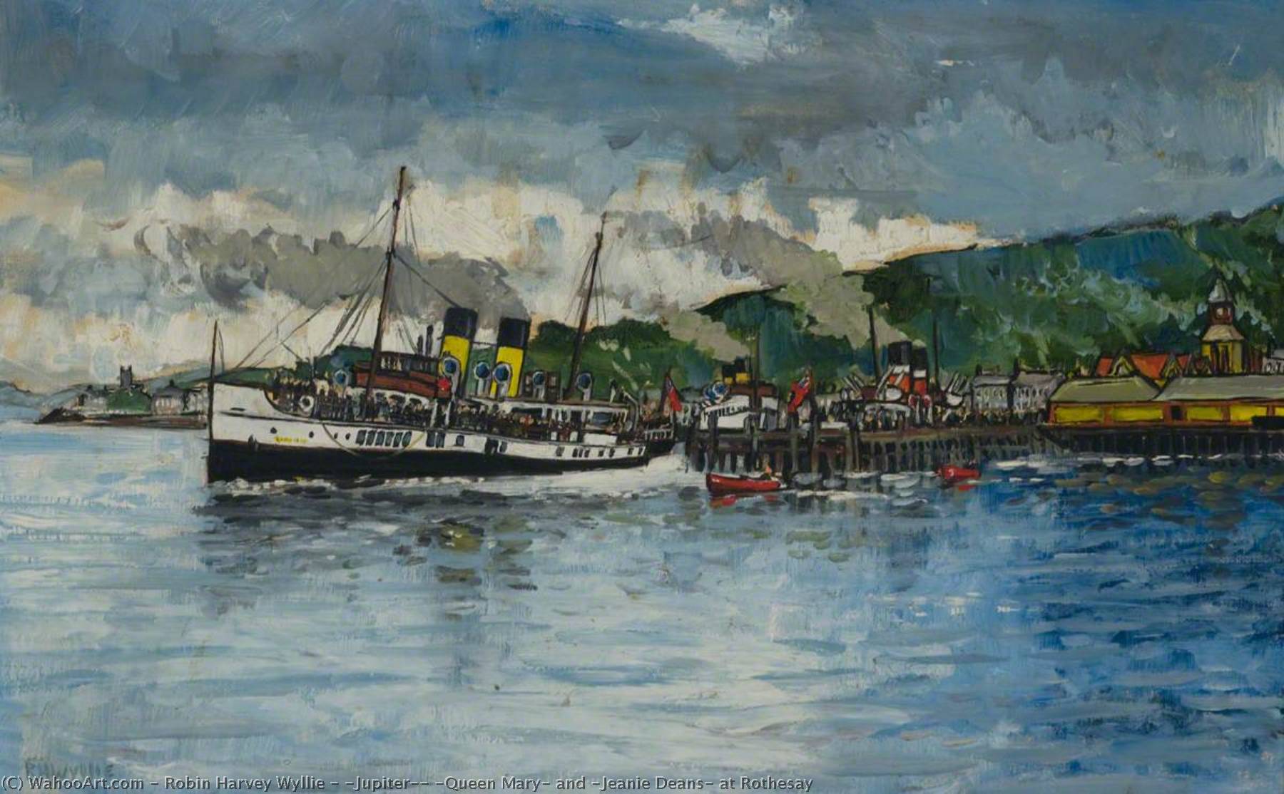'jupiter', 'queen Mary' And 'jeanie Deans' At Rothesay — Robin Harvey Wyllie