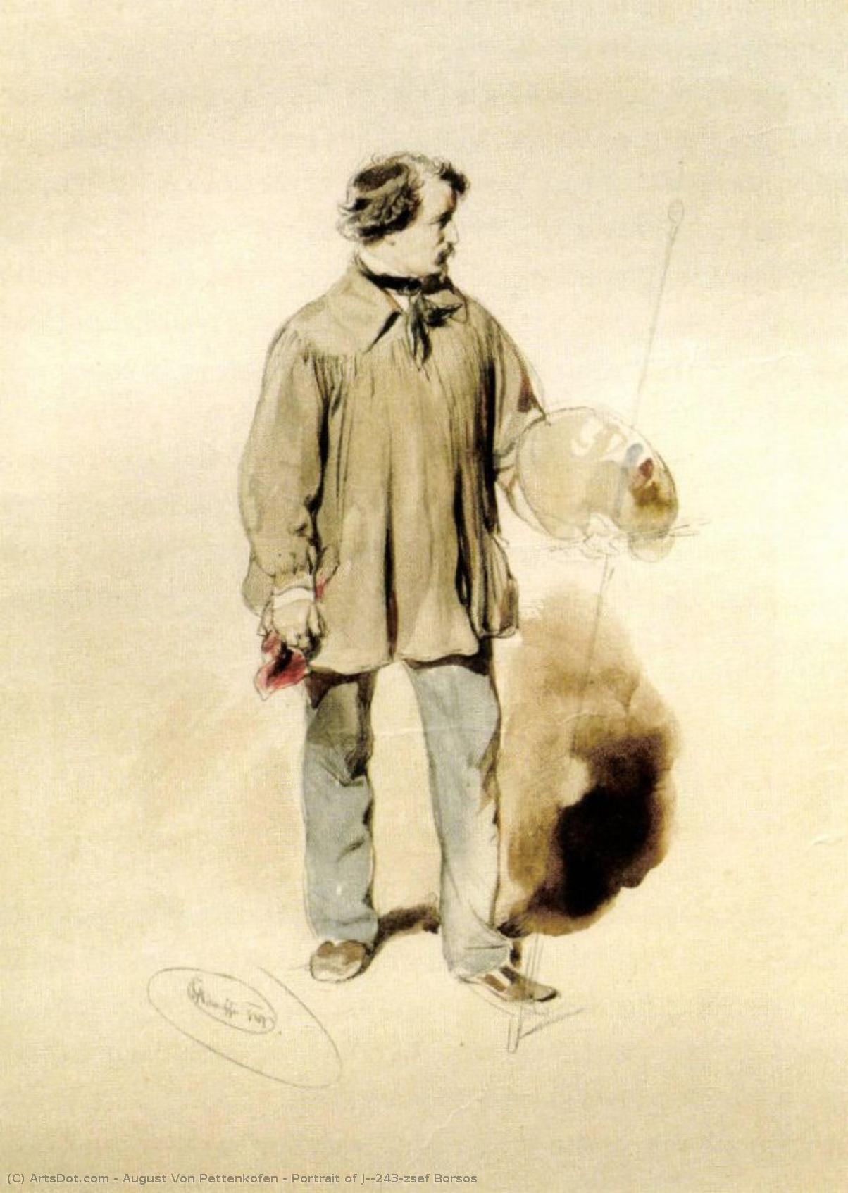 Portrait Of József Borsos — August Von Pettenkofen