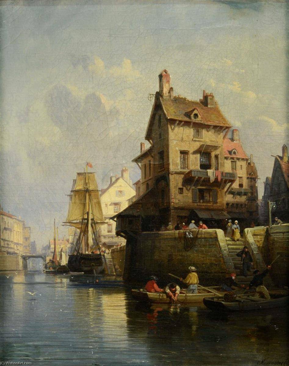Dutch Port Scene — Charles Euphraisie Kuwasseg