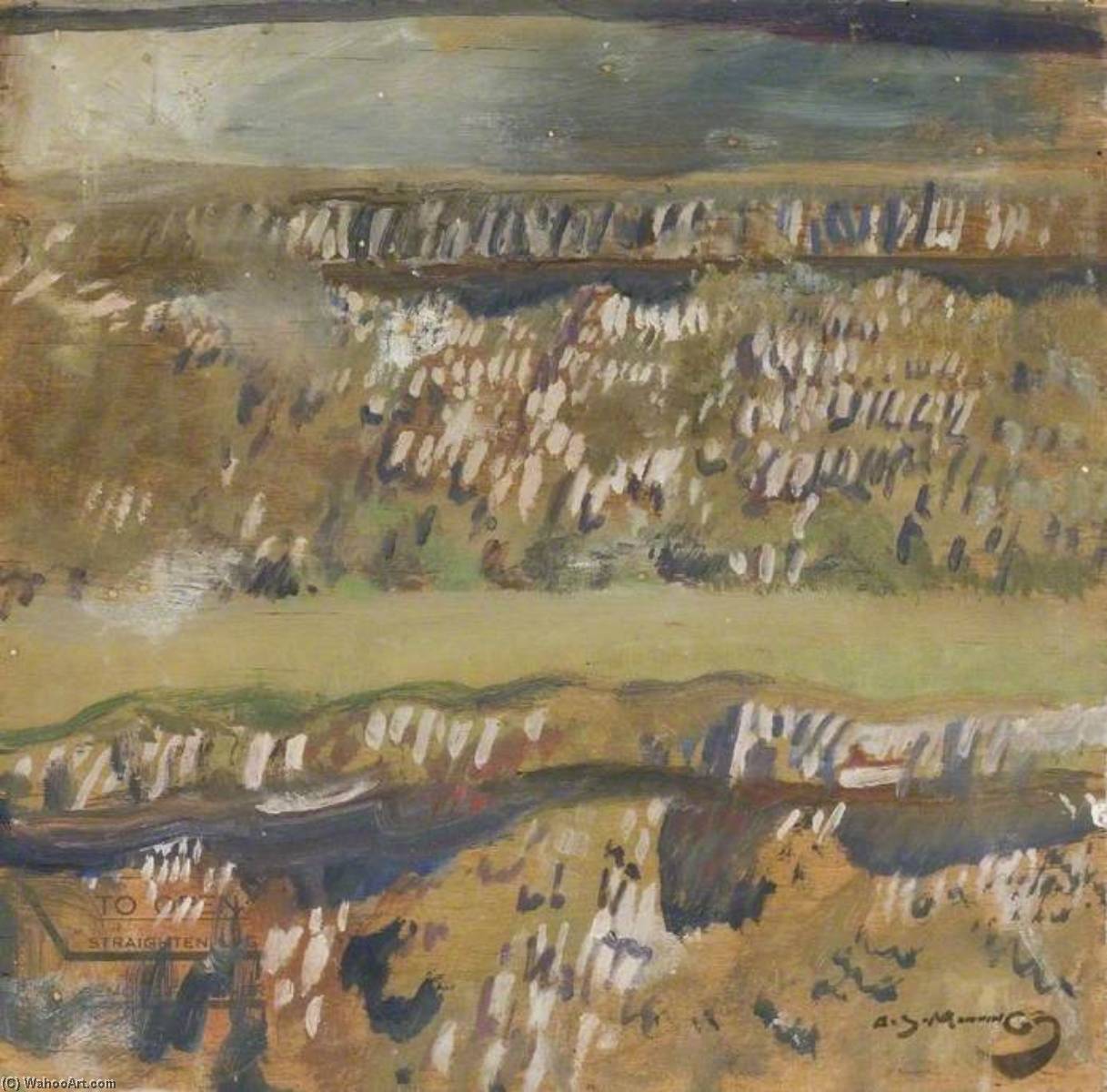 Mauer An Bradmoor, Withypool, Exmoor — Sir Alfred James Munnings