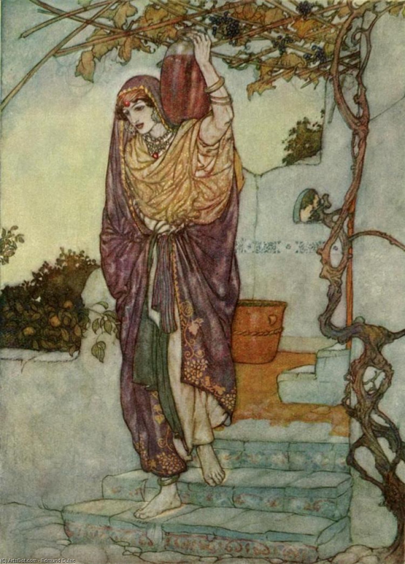 The Rubaiyat. Came Shining Through The Dusk — Edmund Dulac