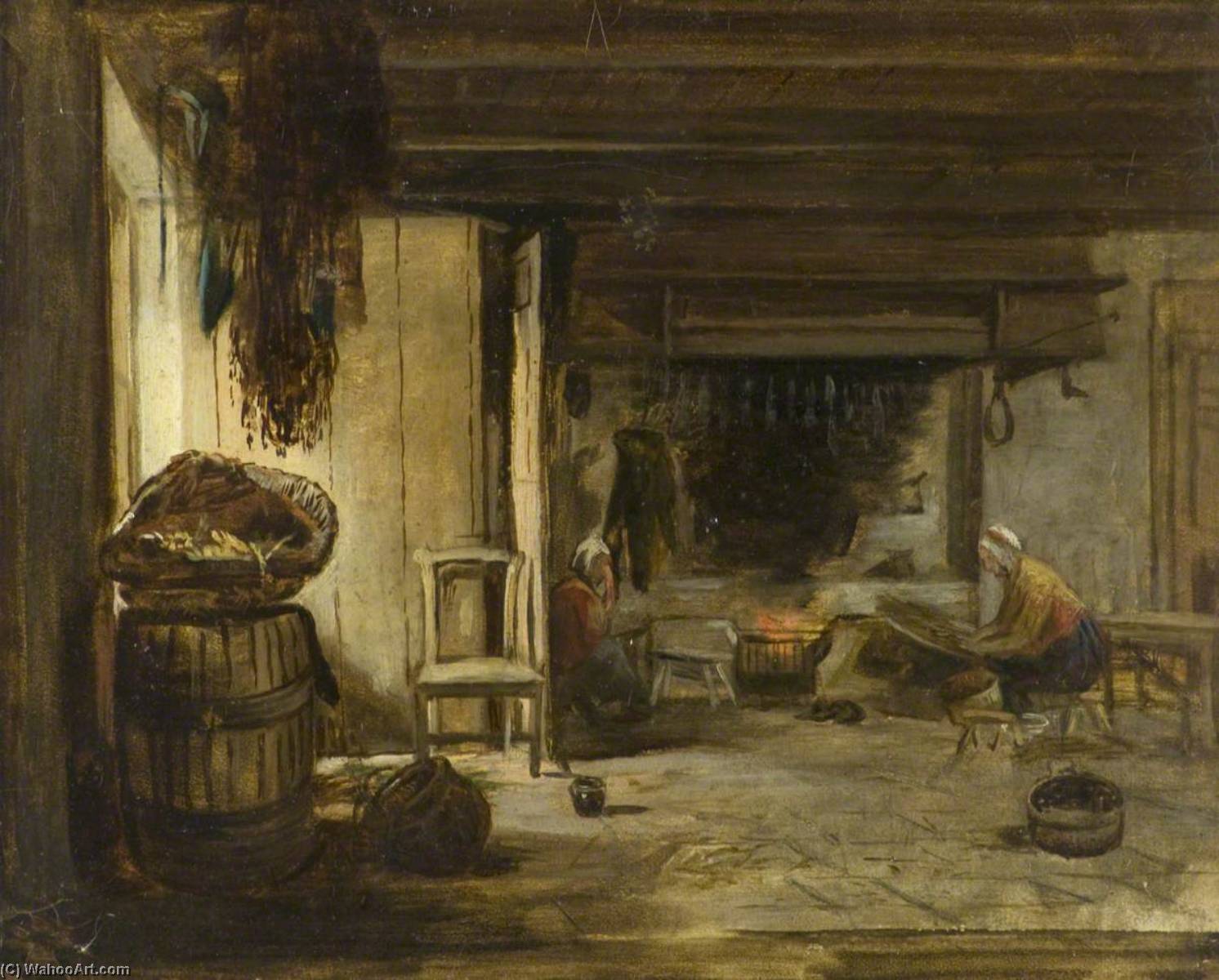 The Interior Of A Fisherman's Cottage — Patrick Allan Fraser