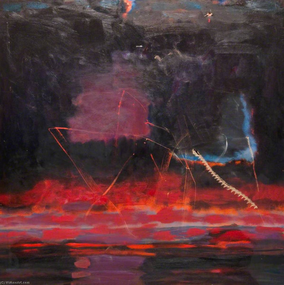 Sunset Over A Lake — John Houston