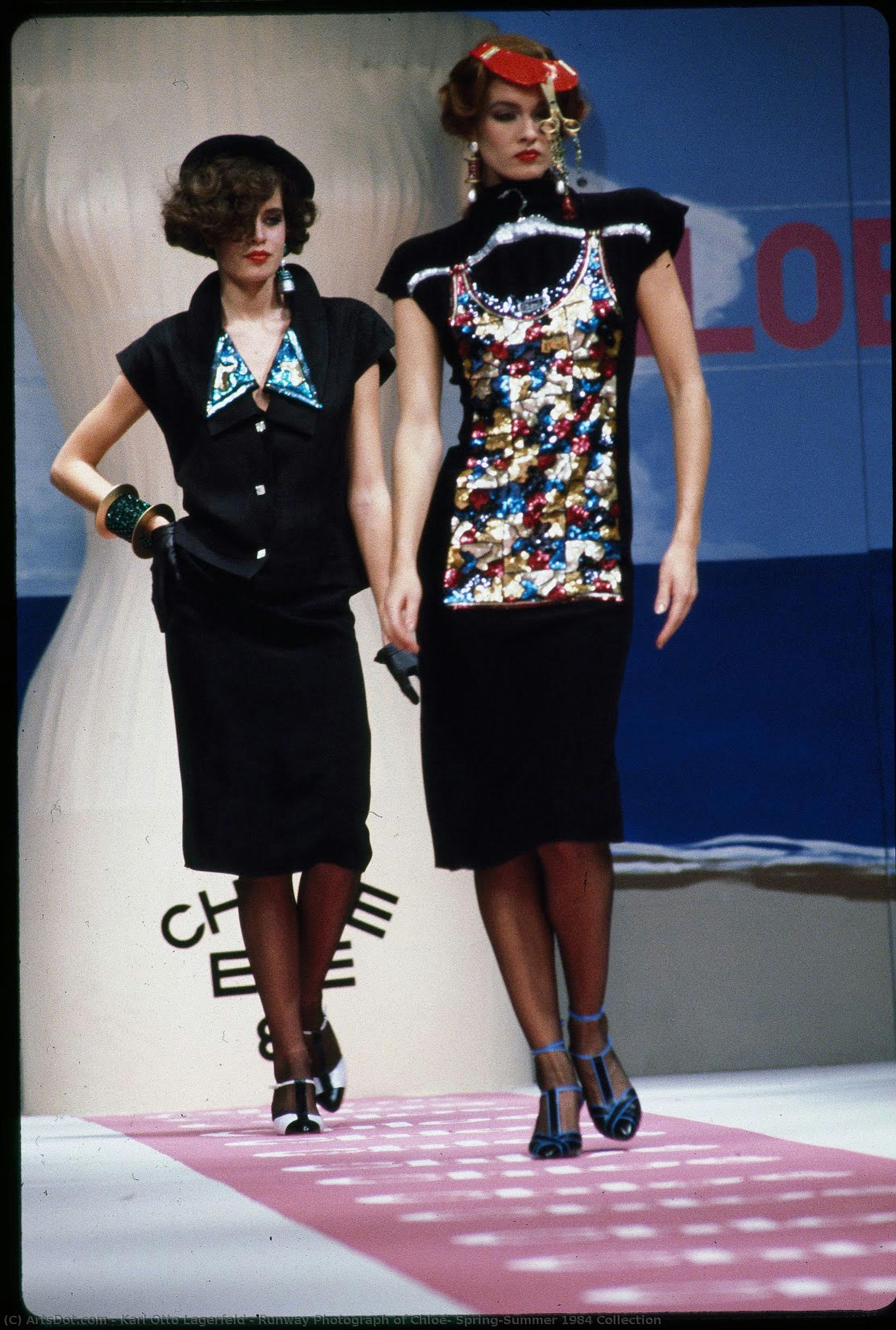 Runway Photograph Of Chloé, Spring/summer 1984 Collection — Karl Otto Lagerfeld