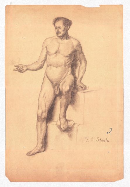 Study Of A Male Nude 3 — Theodore Clement Steele
