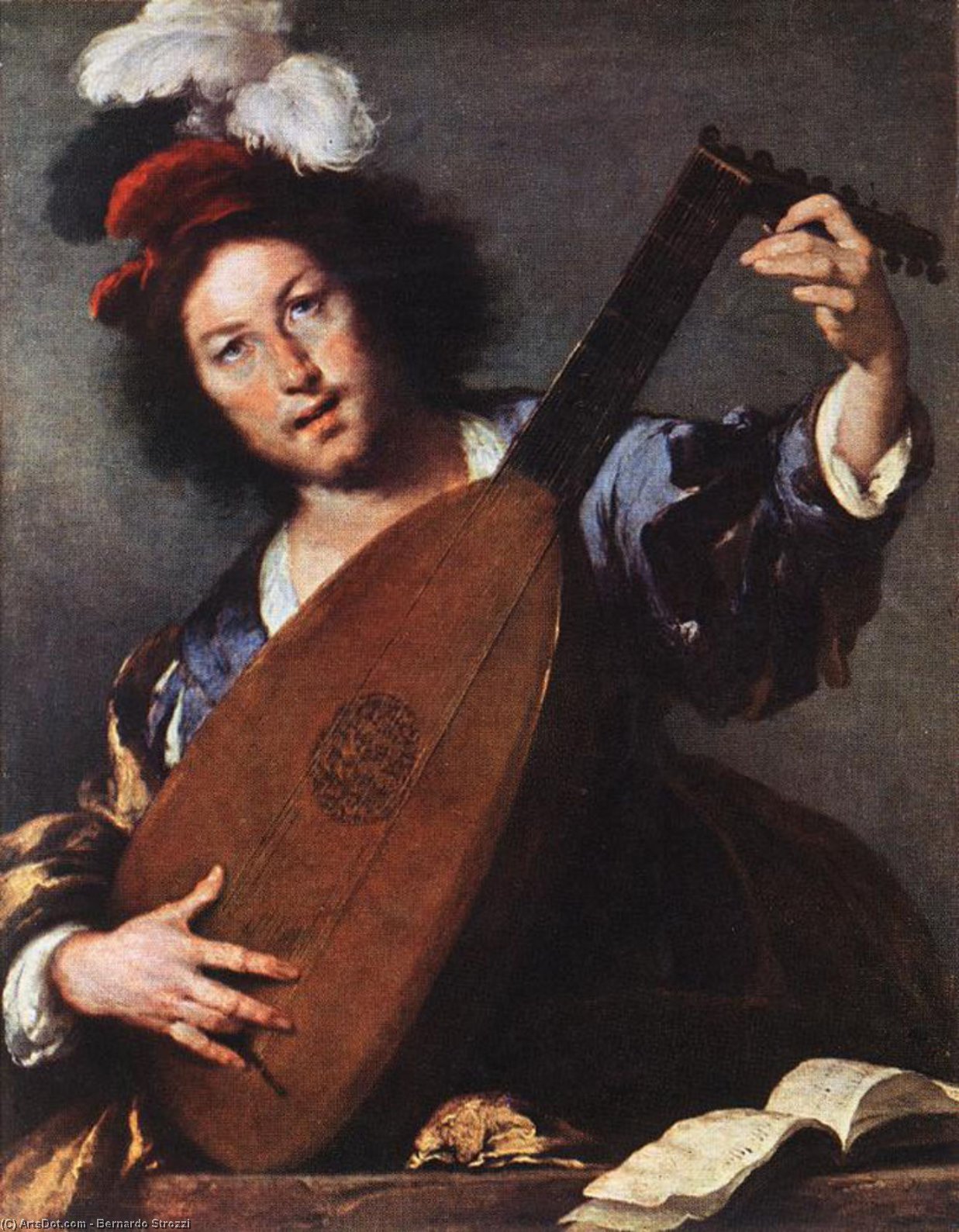 Lute Player — ベルナルド・ストロッツィ