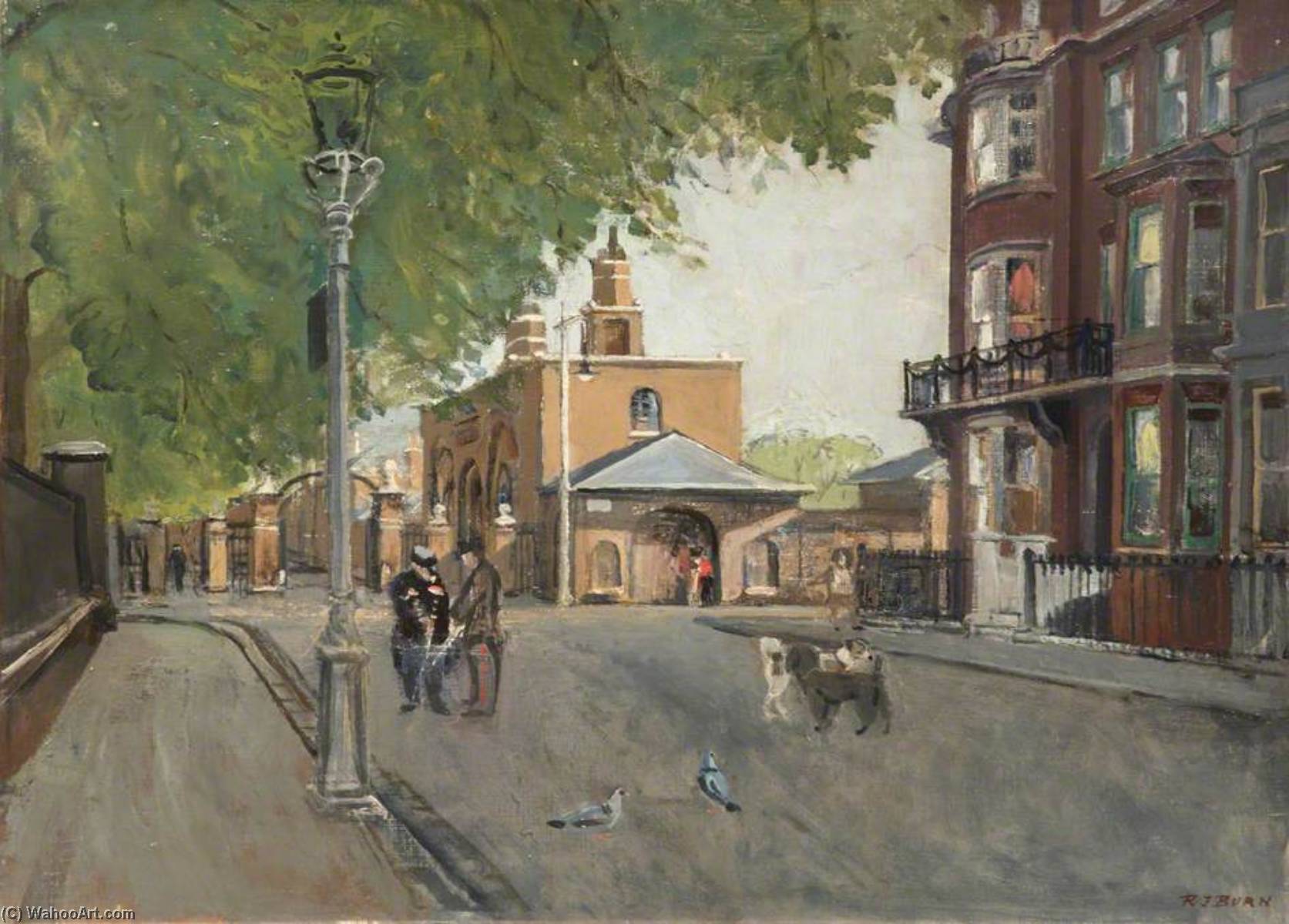 View Of The Chelsea Gate From Burton's Court — Rodney Joseph Burn