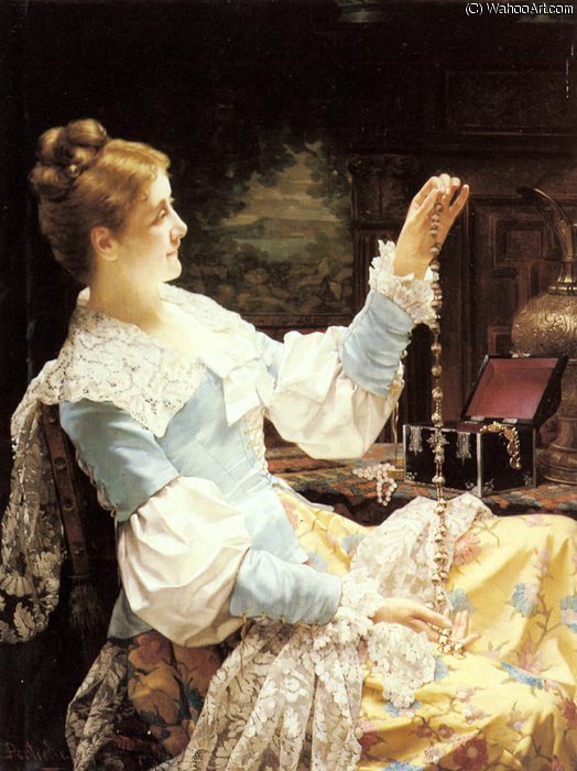 Admiring Her Jewels — Jan Frederik Pieter Portielje