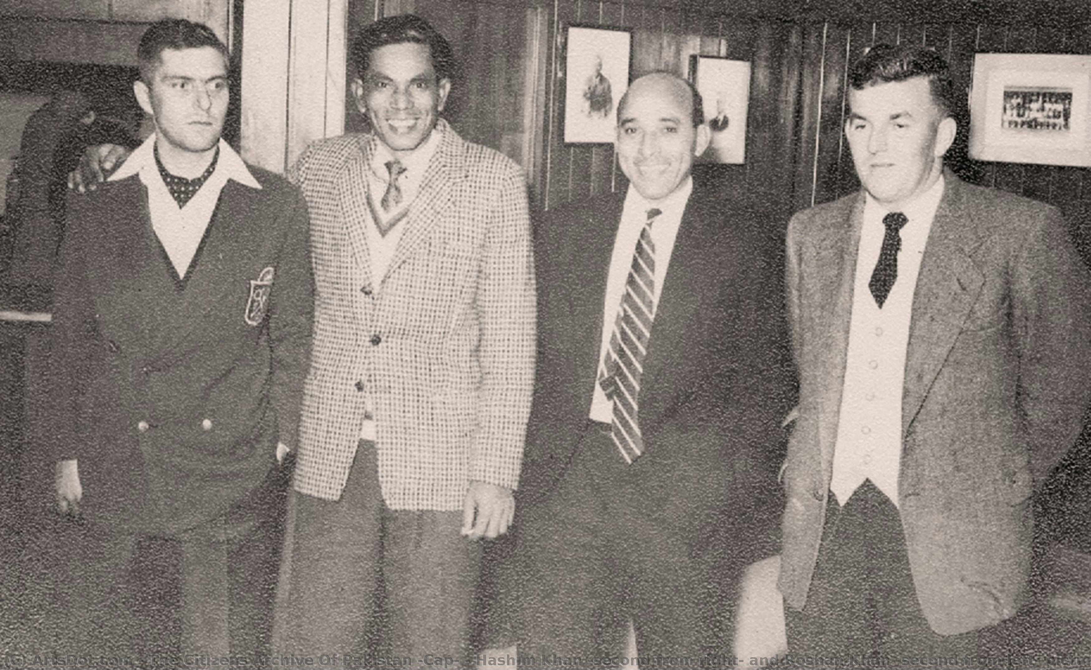 Hashim Khan (second From Right) And Roshan Khan (second From Left) Pictured In The Middle With American Squash Players. 1958. — The Citizens Archive Of Pakistan (cap)