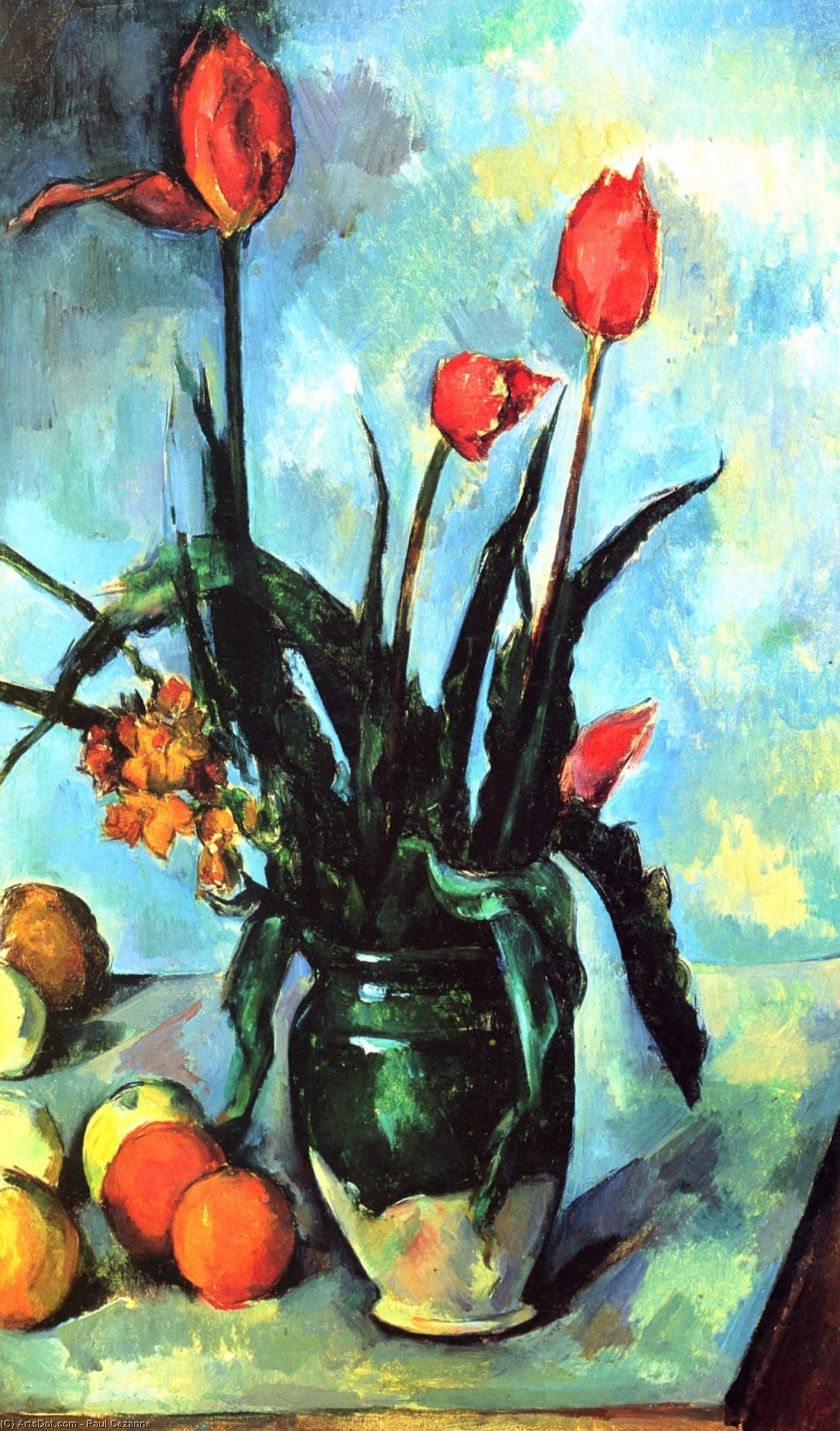 Tulipes En Un Vase — Paul Cézanne