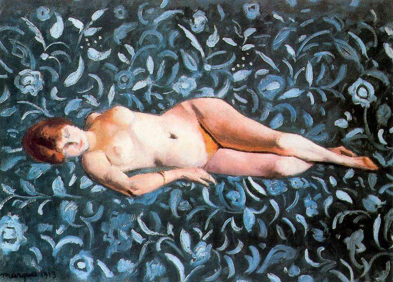 Desnudo Sobre Fondo Azul — Albert Marquet