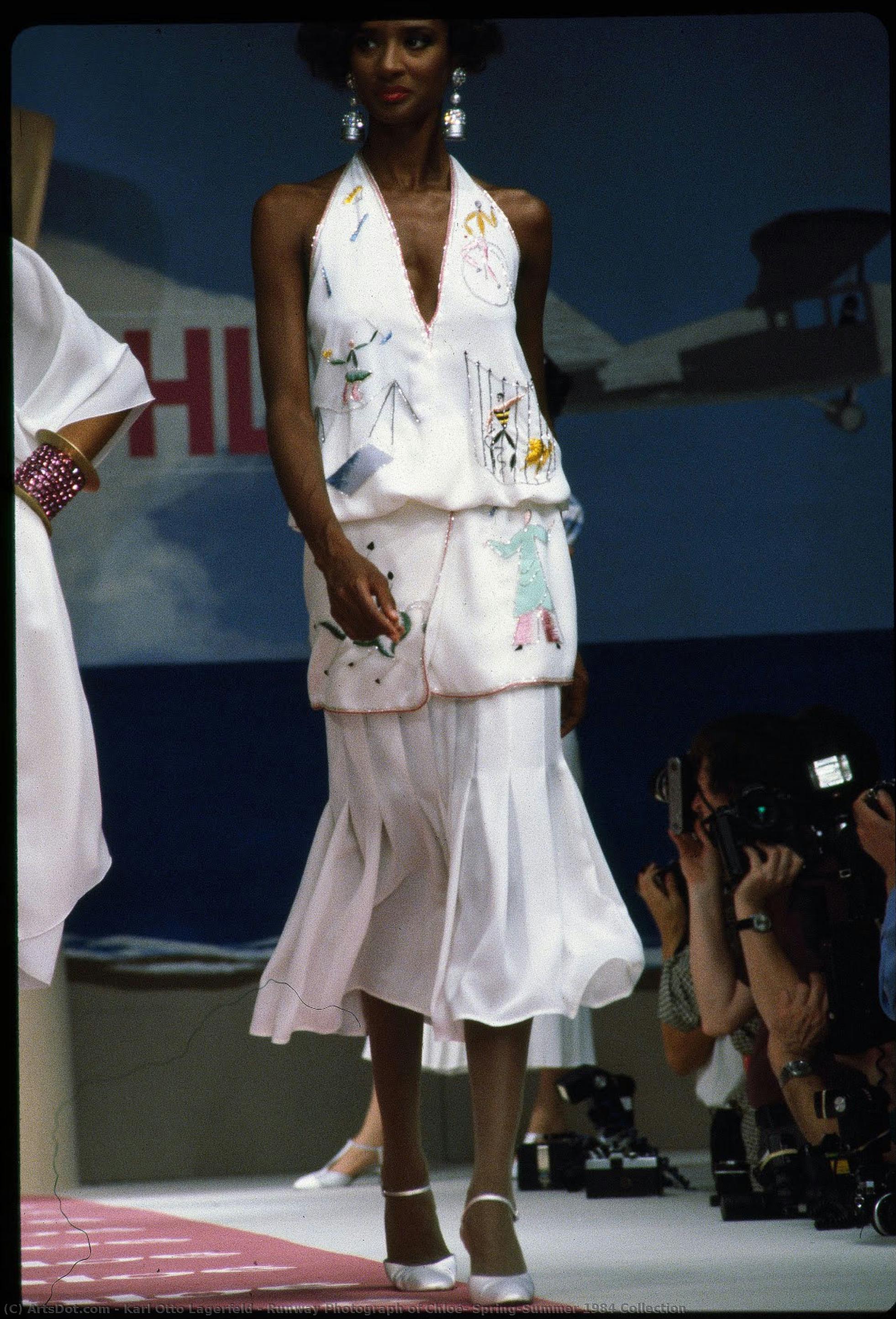 Runway Photograph Of Chloé, Spring/summer 1984 Collection — Karl Otto Lagerfeld