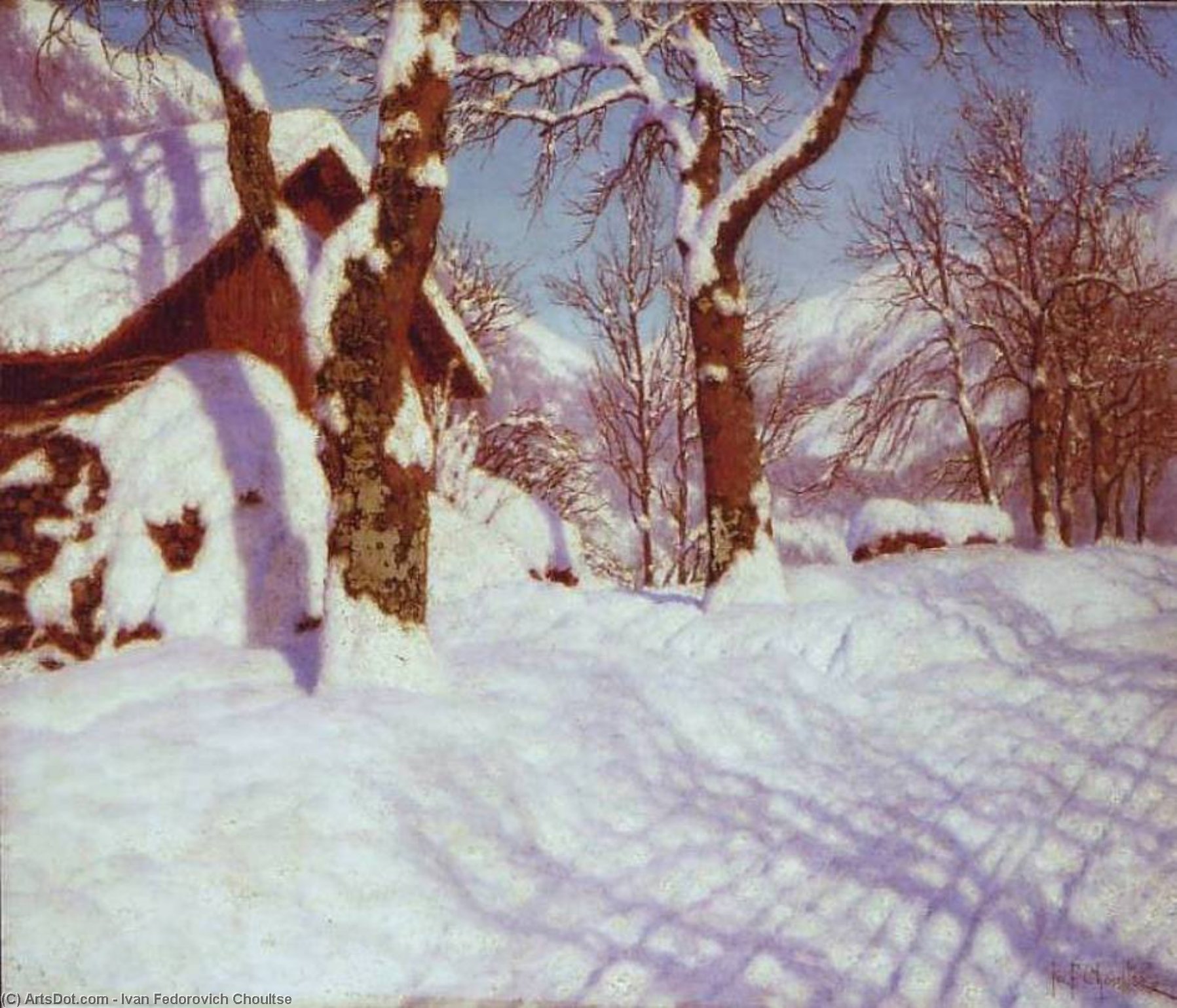 Winter Morning, Engadine — Ivan Fedorovich Choultse