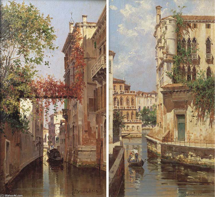 A View Of Palazzo Albrizzi, Venice; And A View Of Palazzo Contanini, Venice — Antonietta Brandeis