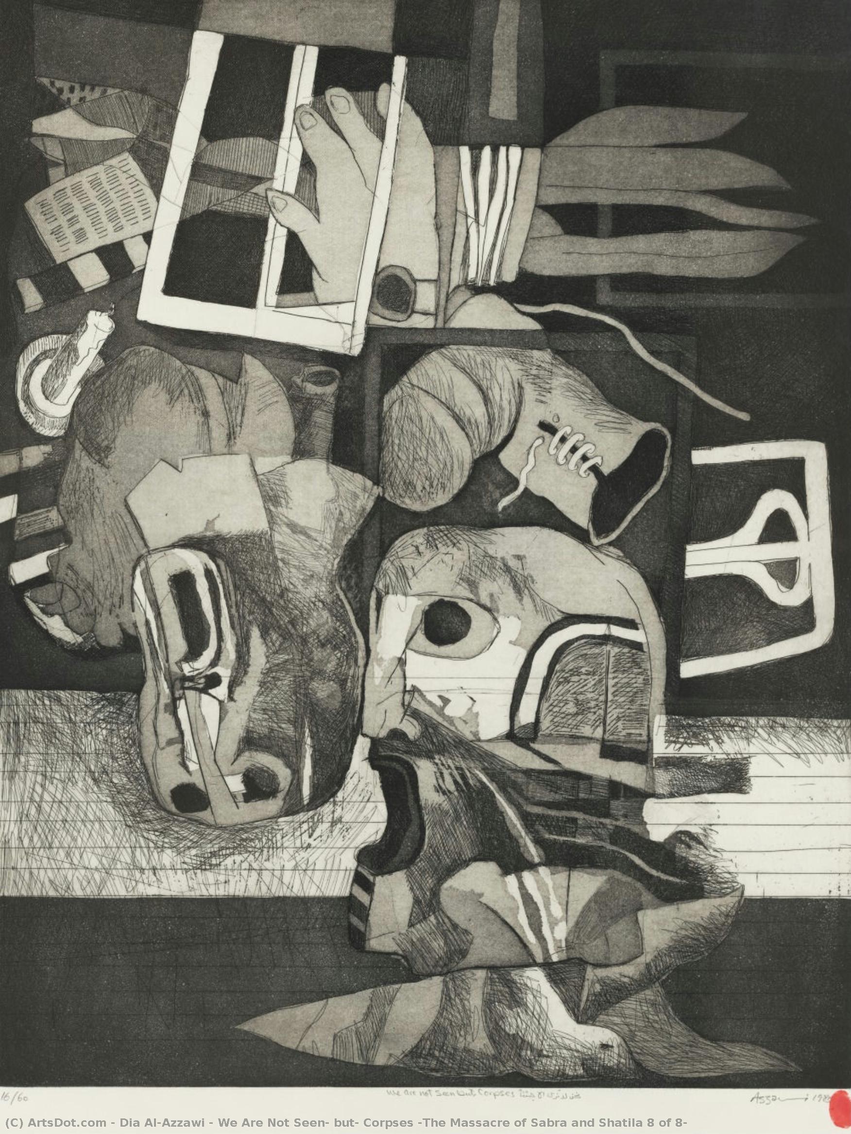 We Are Not Seen, But, Corpses (the Massacre Of Sabra And Shatila 8 Of 8) — Dia Al-azzawi