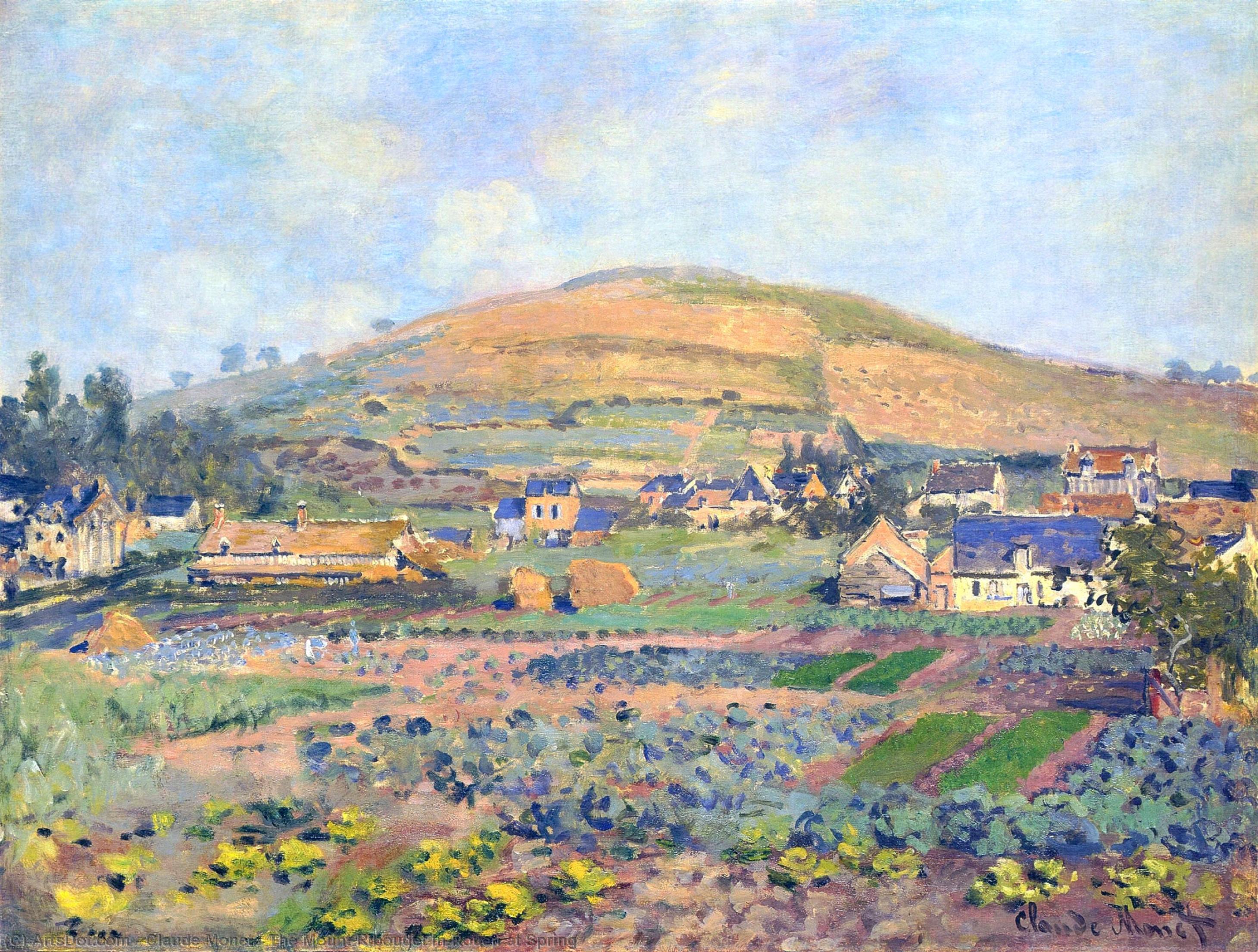 The Mount Riboudet In Rouen At Spring — Claude Monet