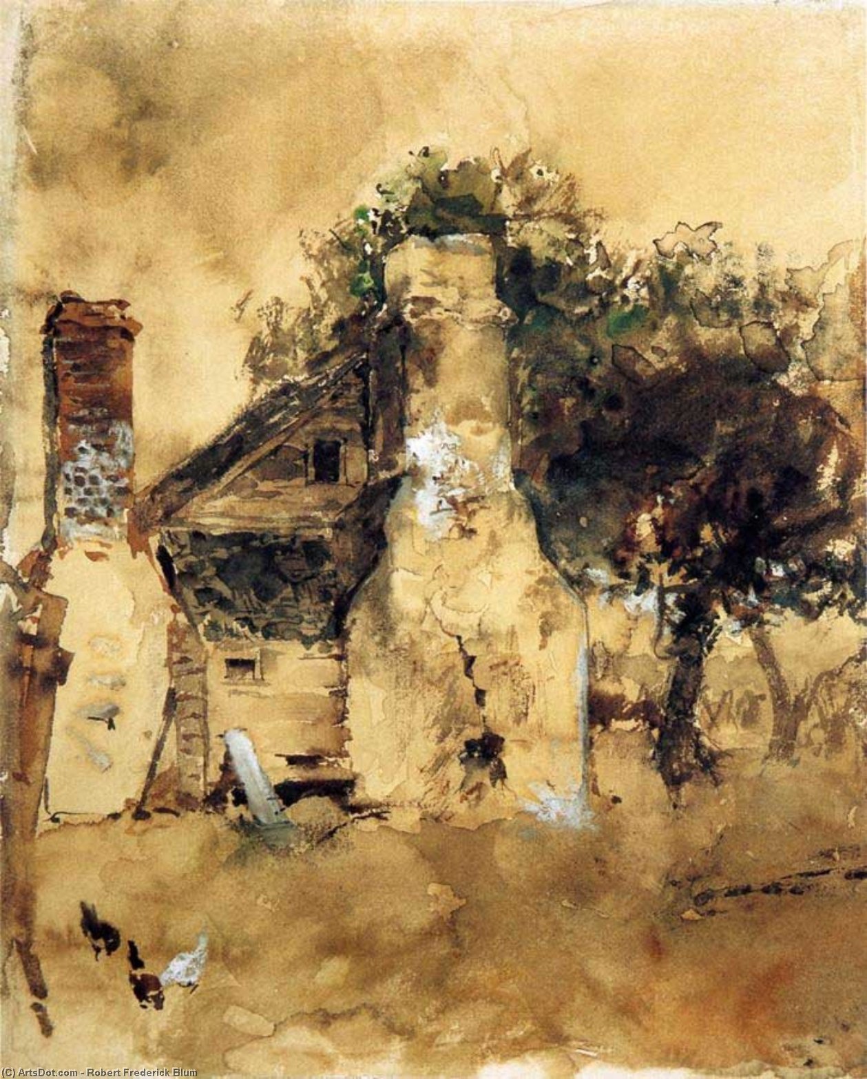Old Powhatan Chimney — Роберт Фредерик Блум
