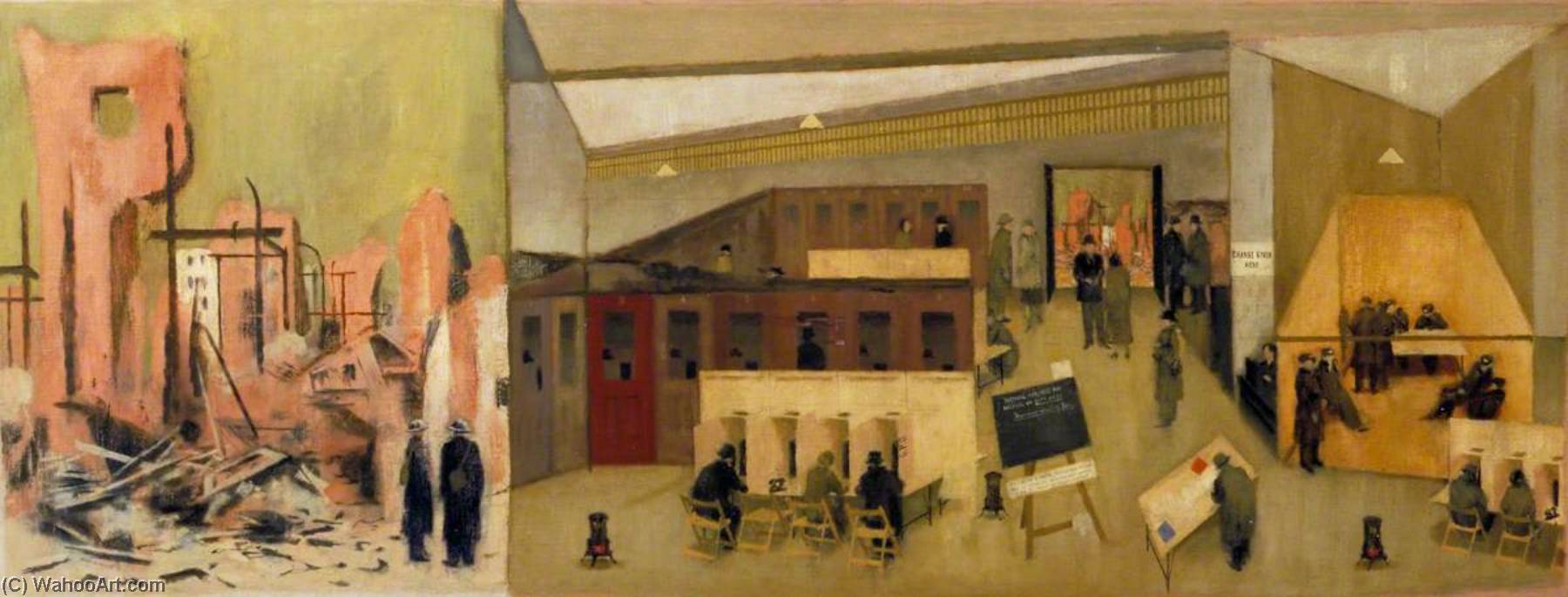 An Emergency Telephone Office In The City, January 1941 — Harold Sandys Williamson