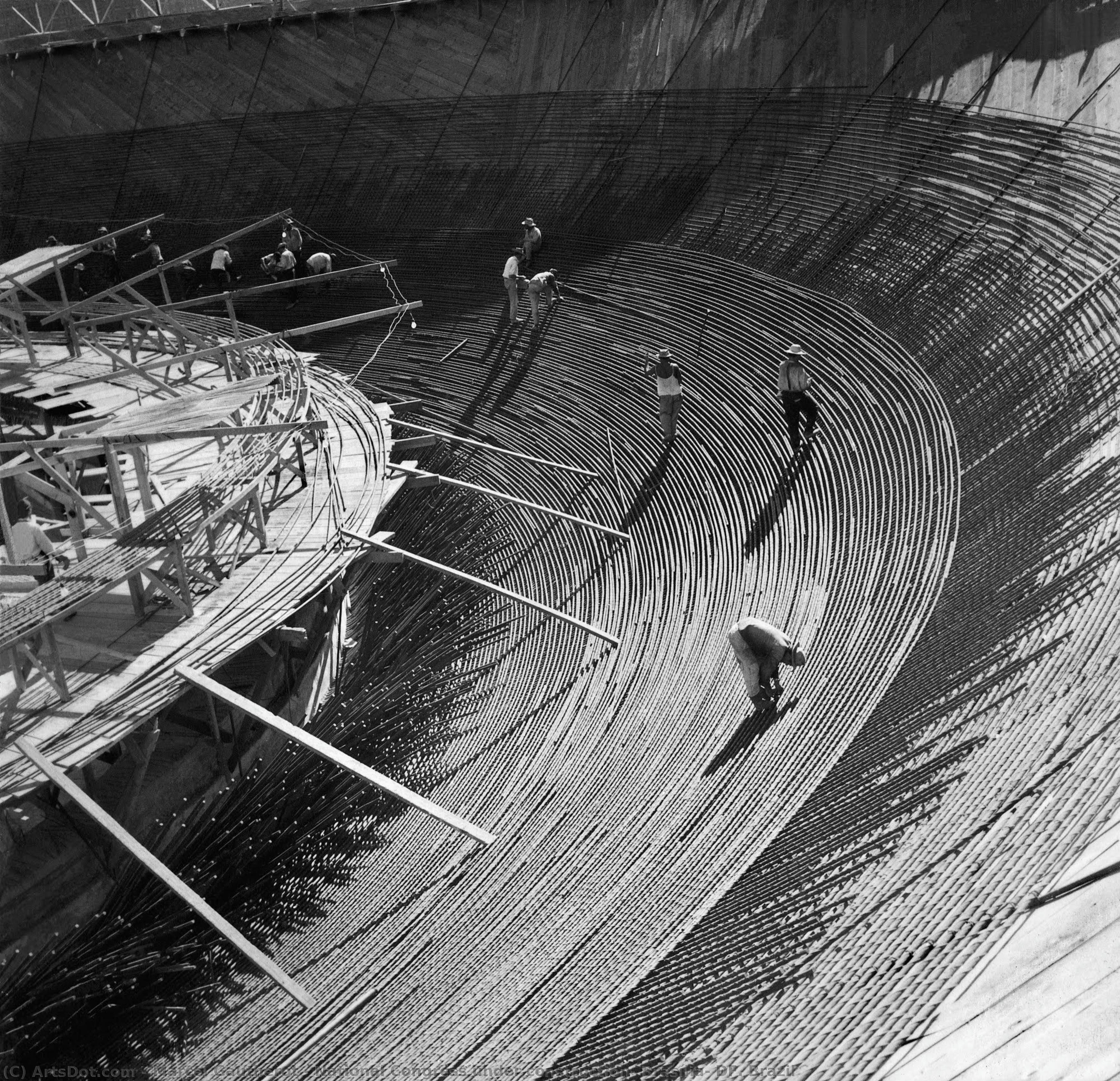 National Congress Under Construction, Brasília, Df. Brazil — Marcel Gautherot