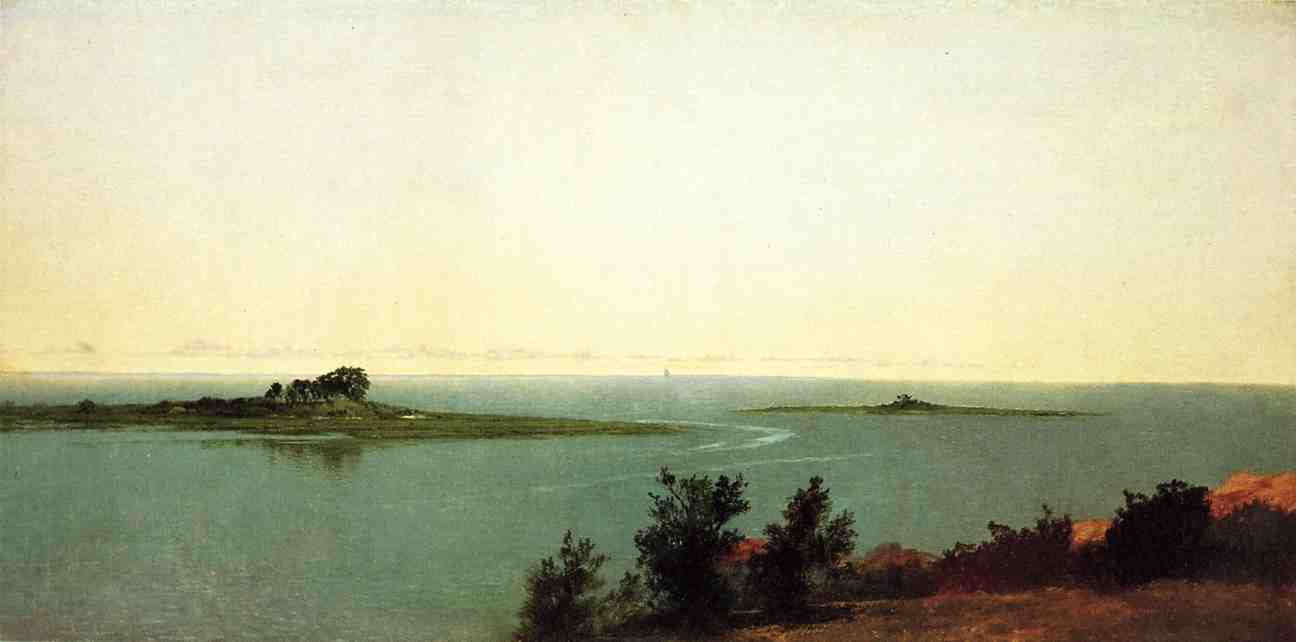 Fish Island From Kensetts Studio On Contentment Island — John Frederick Kensett