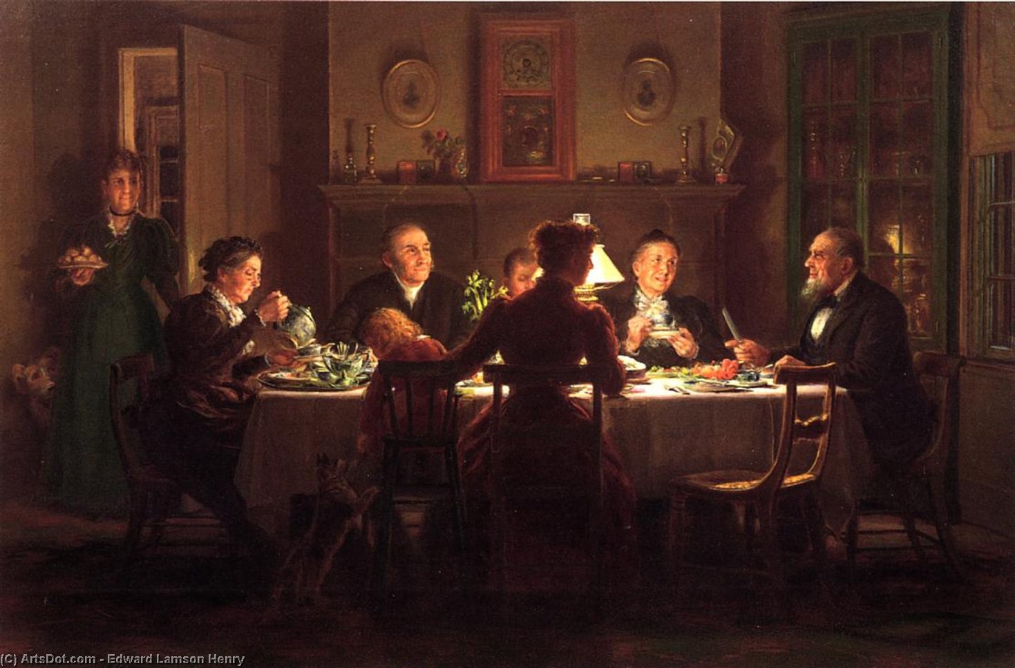 Village Squire Entertaining The New Minister — Edward Lamson Henry