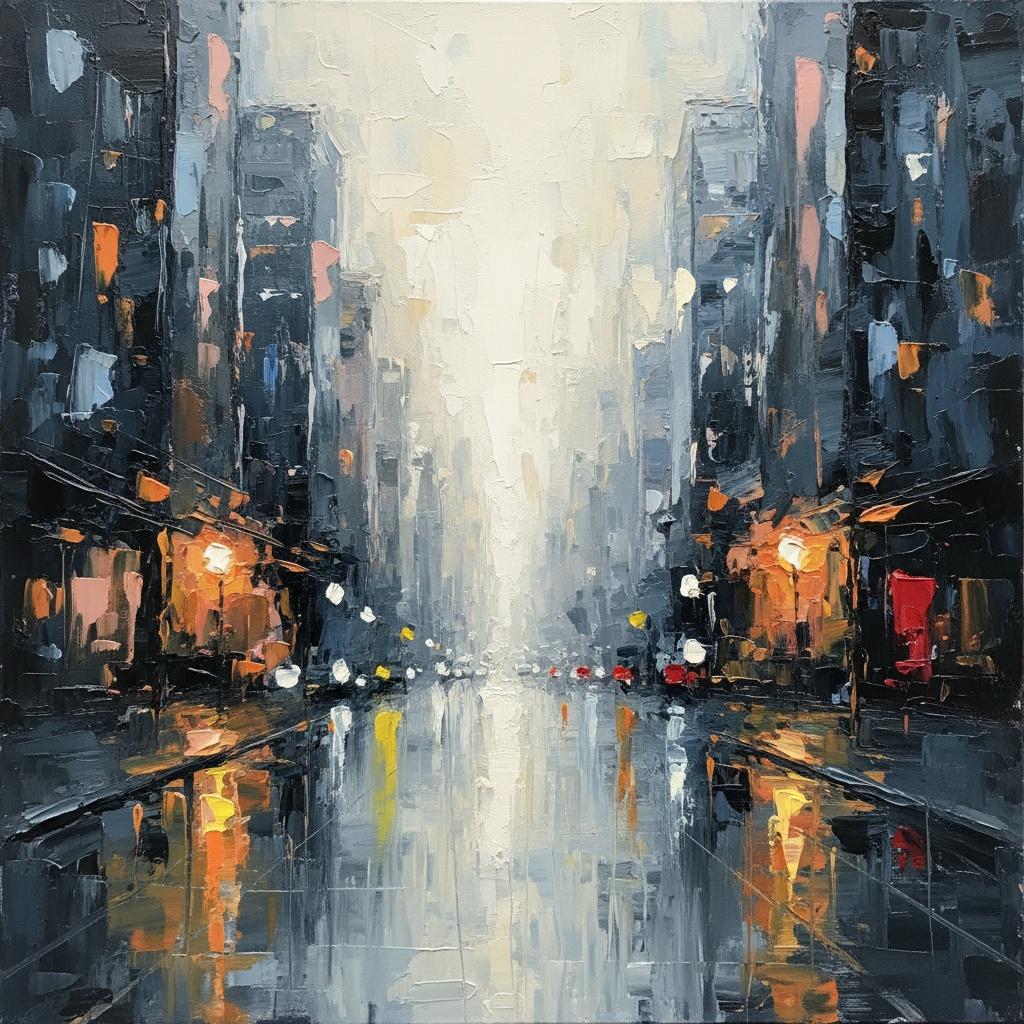 Monolithic Shadows In Amber Glow: A Singular Study Of Urban Melancholy — Christian Noiret
