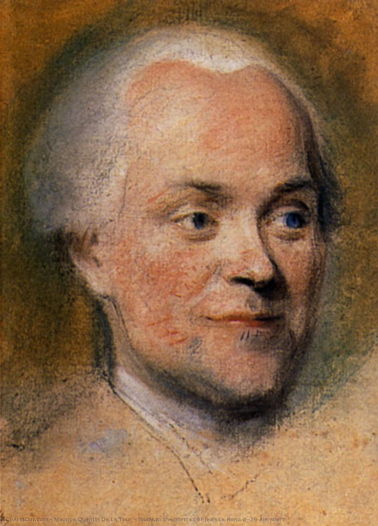 Study To The Portrait Of Jean Le Rond D'alembert — Maurice Quentin De La Tour