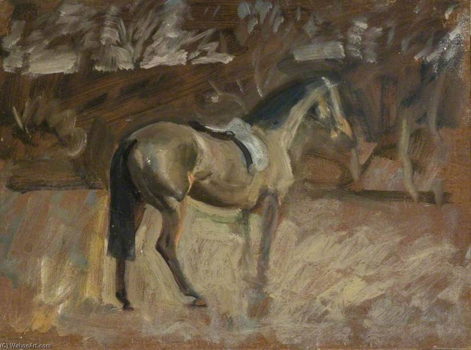 A Bay Horse In A Landscape — Sir Alfred James Munnings