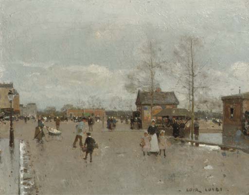 Une Porte De Paris. After The Rain — Dit Luigi Loir Aloys François Joseph Loir