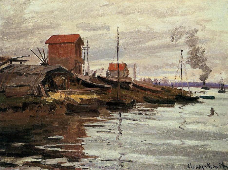 The Seine At Le Petit-gennevilliers — Клод Моне