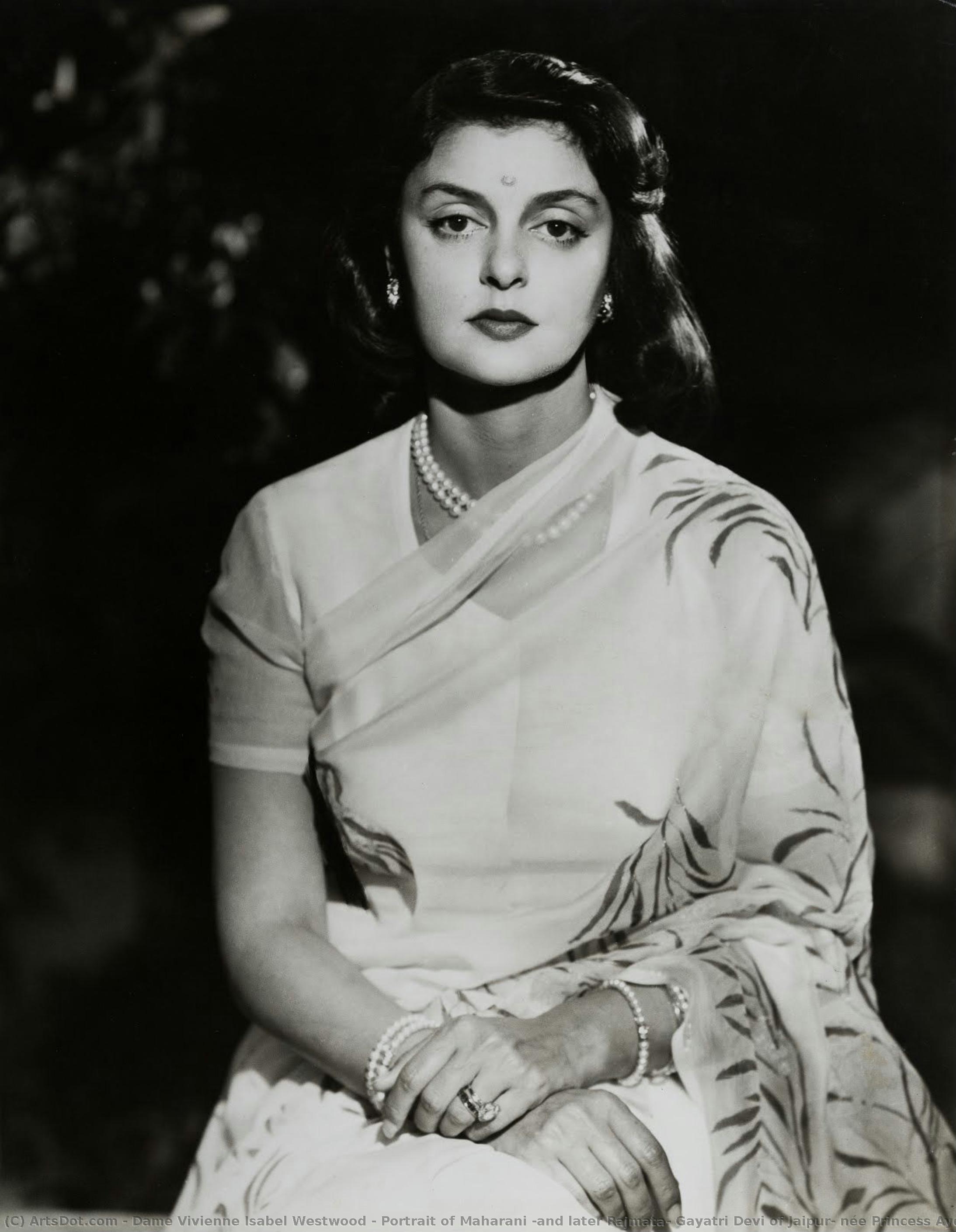 Portrait Of Maharani (and Later Rajmata) Gayatri Devi Of Jaipur, Née Princess Ayesha Of Cooch Behar — Dame Vivienne Isabel Westwood