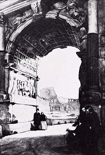 Arch Of Titus, Rome, (painting) — George Peter Alexander Healy