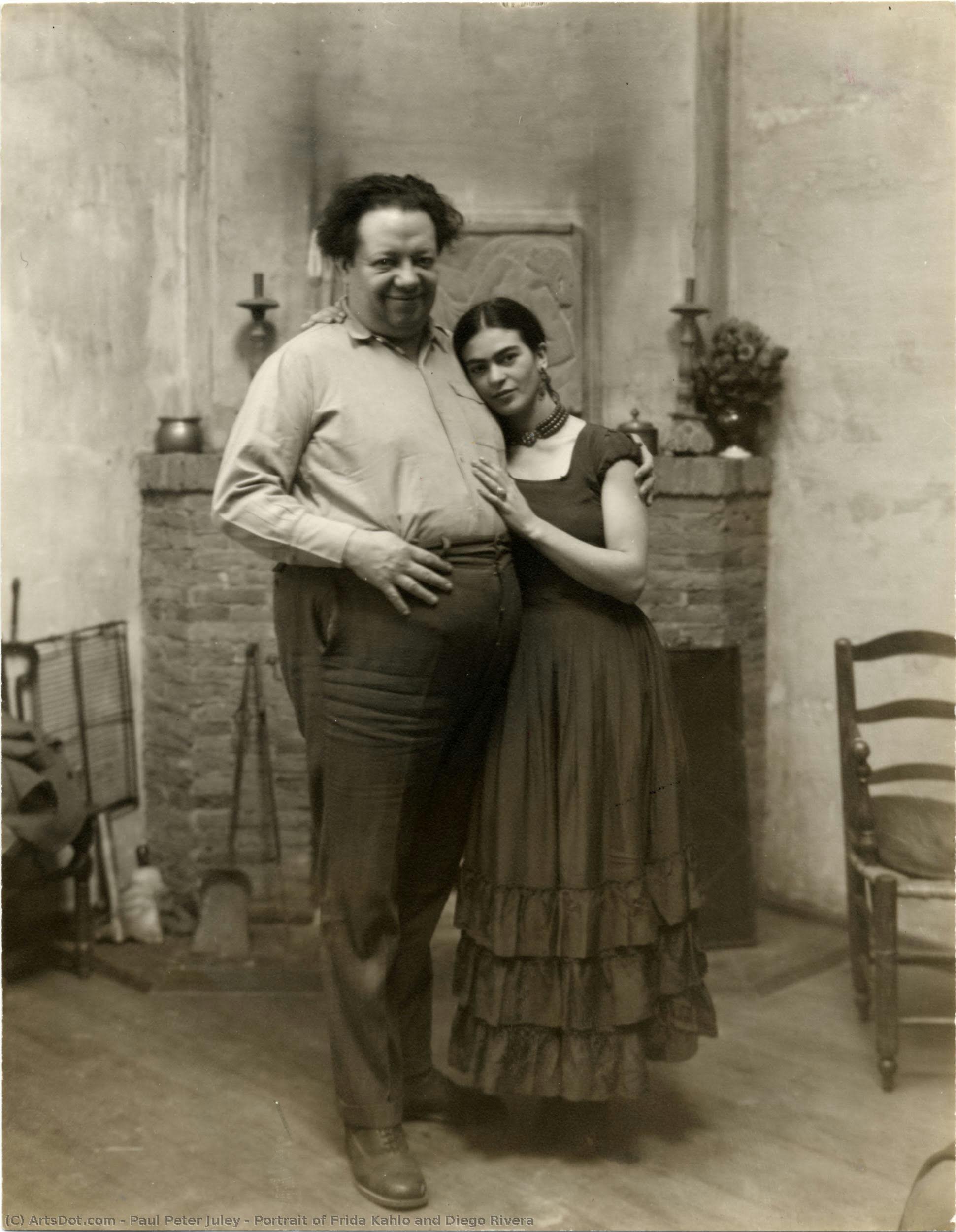 Portrait Of Frida Kahlo And Diego Rivera — Paul Peter Juley