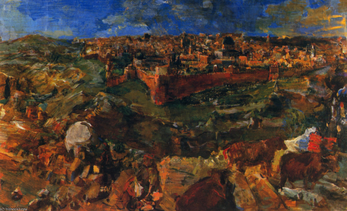 Jérusalem, Huile Sur Toile, — Oskar Kokoschka