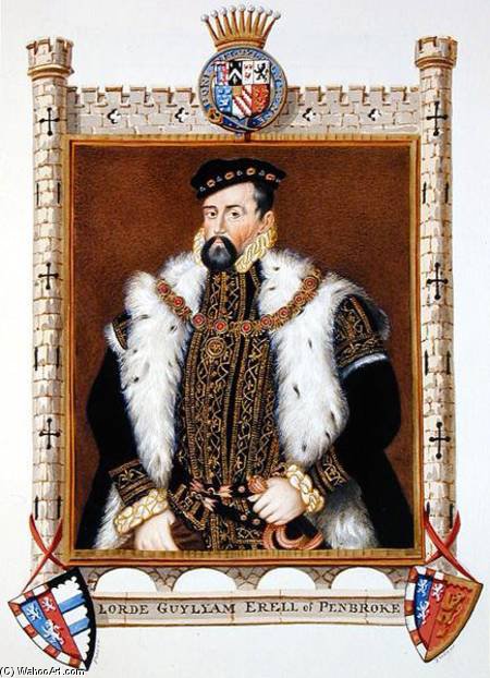 Portrait Of William Herbert 1st Earl Of Pembroke From 'memoirs Of The Court Of Queen Eli — Sarah Countess Of Essex