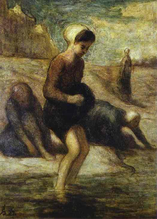 On The Shore — Honoré Daumier