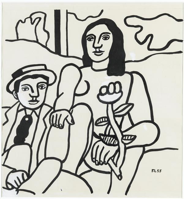 Estudio Para Los Dos Amantes — Fernand Léger