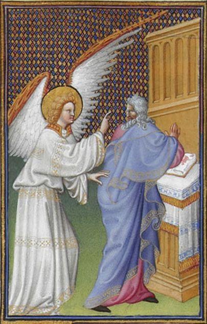 The Archangel Gabriel Appears To Zachary — Limbourg Brothers