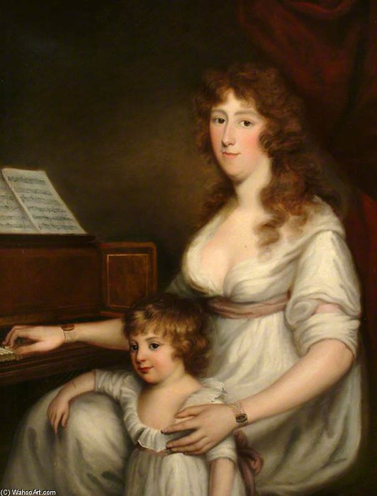 Portrait Of A Lady With Her Child — John Peter Russell