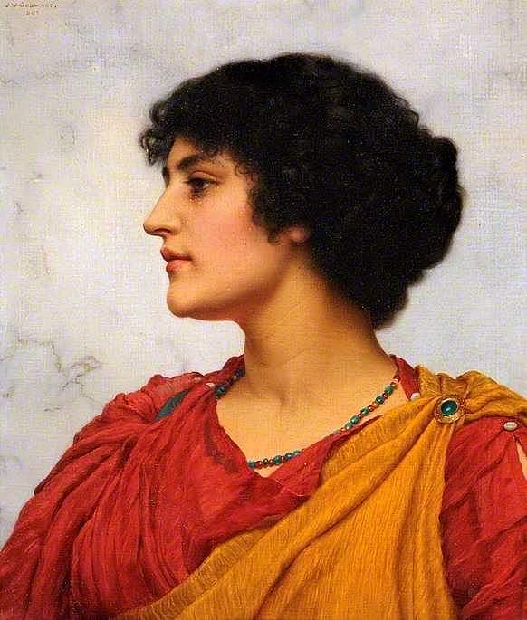 An Italian Girl's Head — R.b.a John William Godward