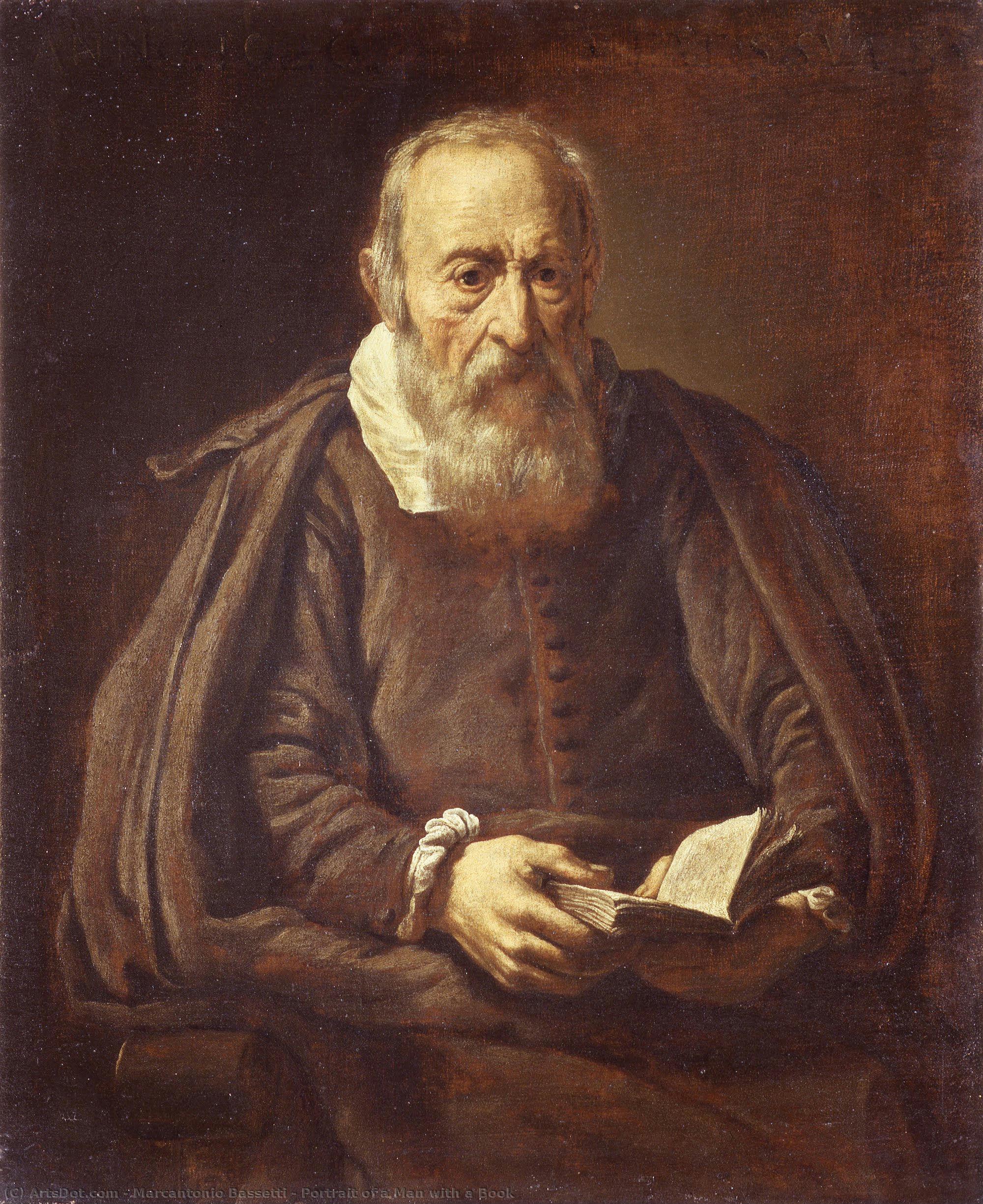 Portrait Of A Man With A Book — Marcantonio Bassetti