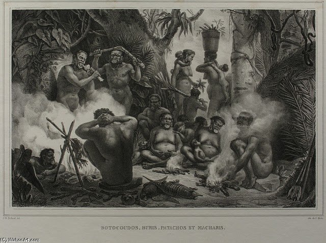 Botocudos, Puris, Pataxós Y Machacalis — Jean-baptiste Debret
